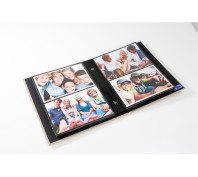 Álbum folhas pretas rebites aberto 10x15